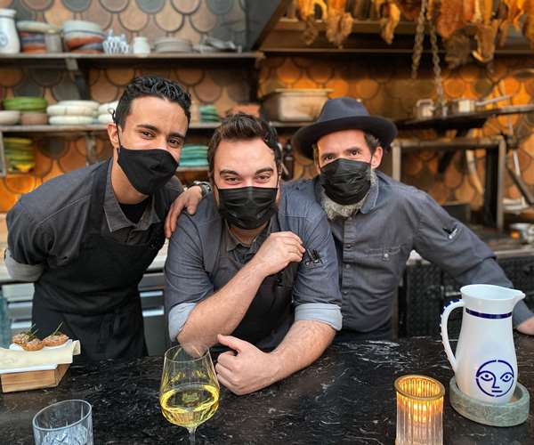 Chefs in masks
