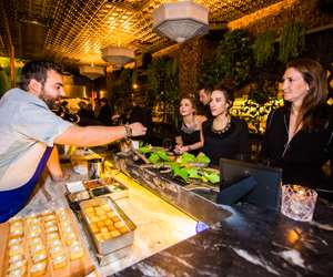 Chef Marcos Campos interacting with guests