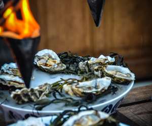 Fire roasted oysters